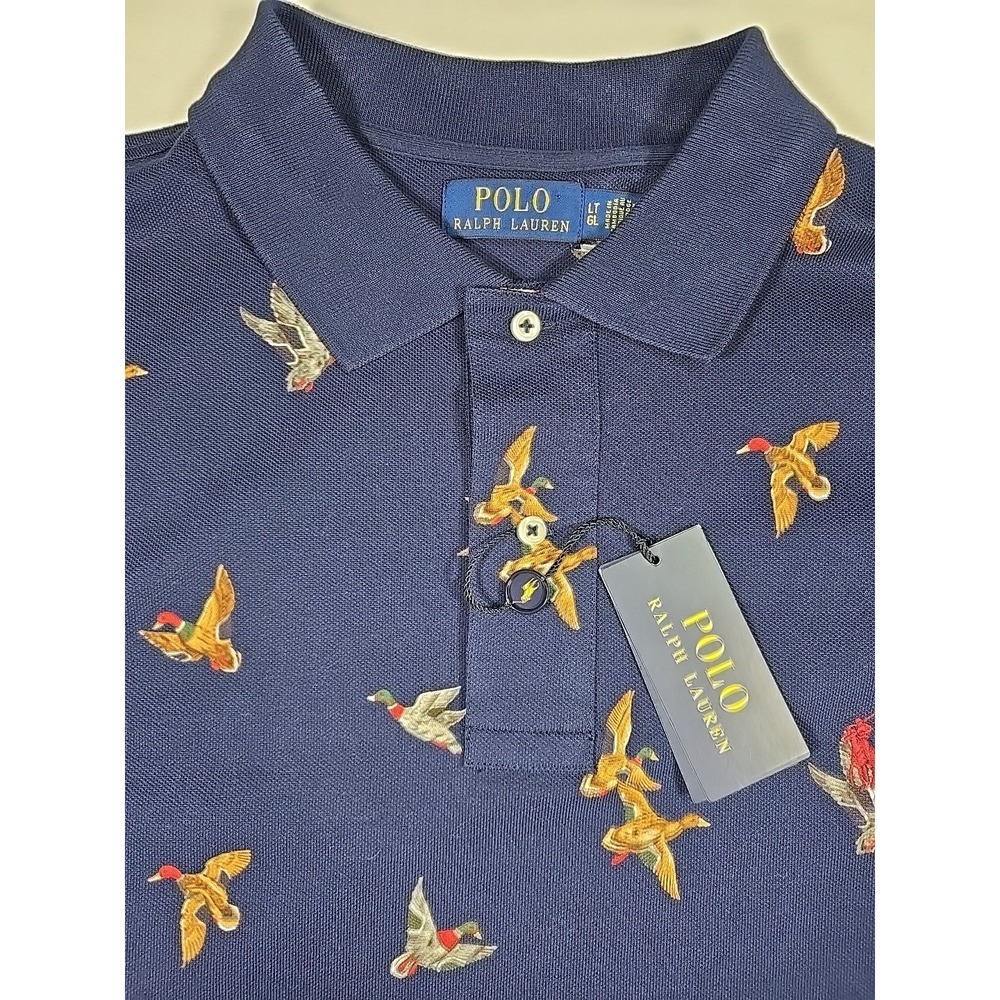 Polo Ralph Lauren Mens Large nwt Tall Short Sleeve Blue‎ Outdoor Ducks Classic